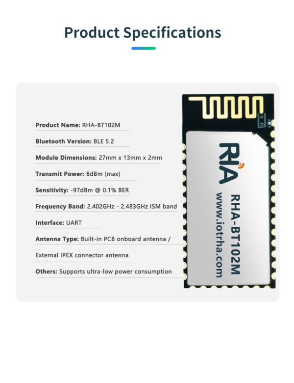 ble 5.2 low power master slave integrated serial port data bluetooth module