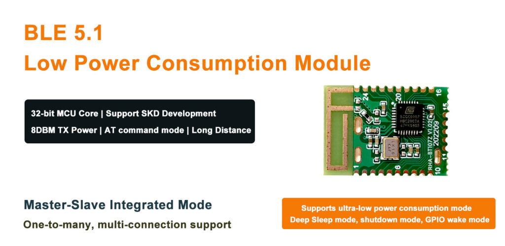 small size ble 5.1 bluetooth module low power consumption for health and medical devices