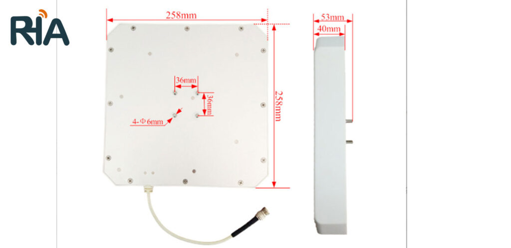 rha 9w258 9dbi circular polarization antenna (258)