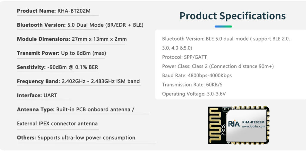 bluetooth 5.2 dual mode high speed multi connection master slave integrated module, compatible with hc05 hc06