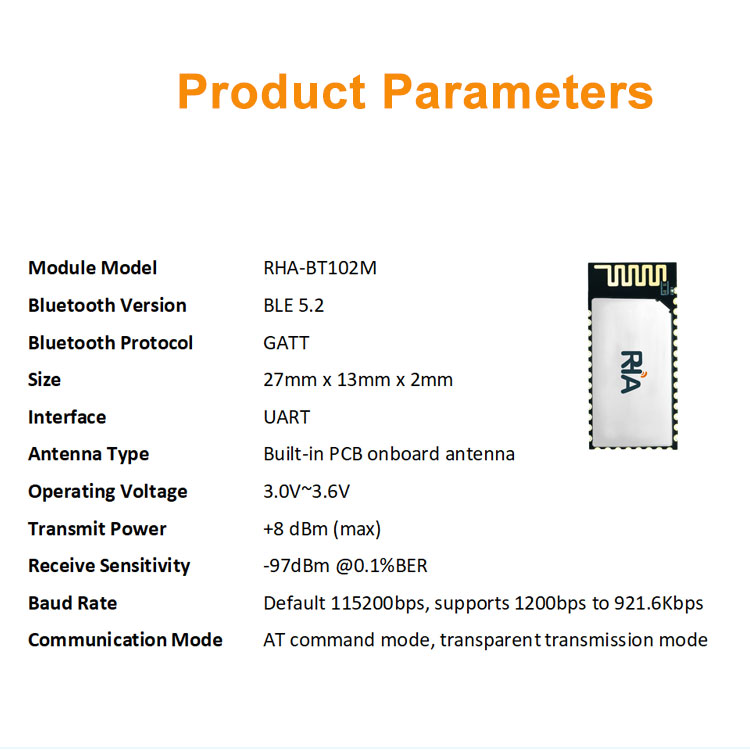 bluetooth low energy ble i2c spi uart bluetooth 5.2