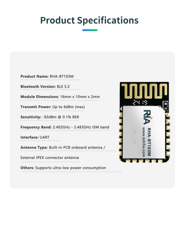 small size ble 5.2 low power serial port transparent transmission bluetooth module