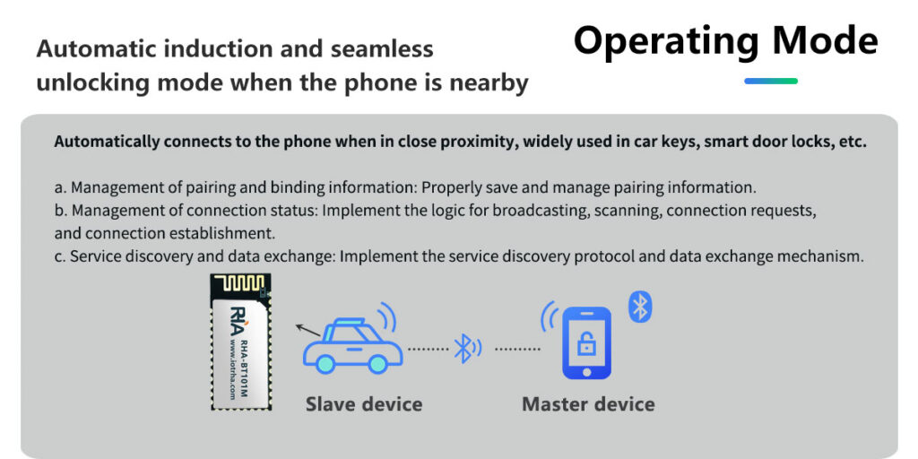 bluetooth 5.1 ble hid automatic sensing module with long range wireless connectivity for car keys and smart devices