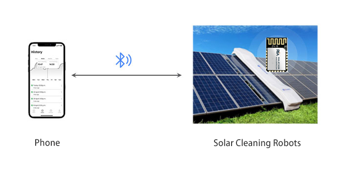 le 5.2 low power bluetooth module for solar cleaning robots